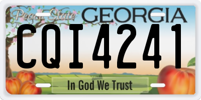 GA license plate CQI4241