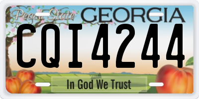 GA license plate CQI4244