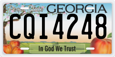GA license plate CQI4248