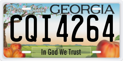 GA license plate CQI4264