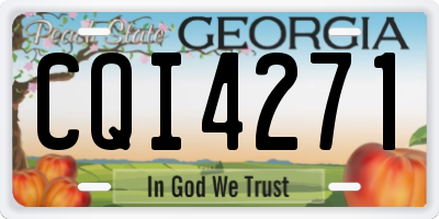 GA license plate CQI4271
