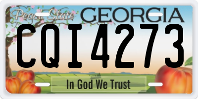 GA license plate CQI4273