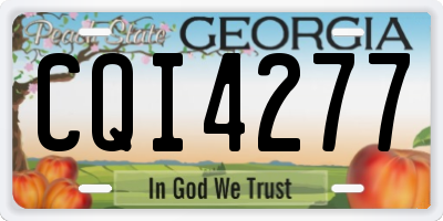 GA license plate CQI4277