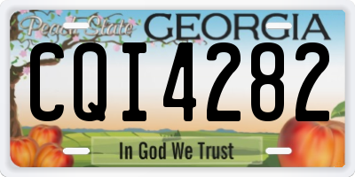 GA license plate CQI4282