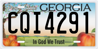 GA license plate CQI4291
