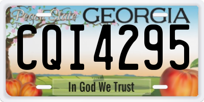 GA license plate CQI4295