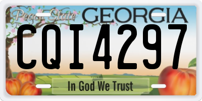 GA license plate CQI4297