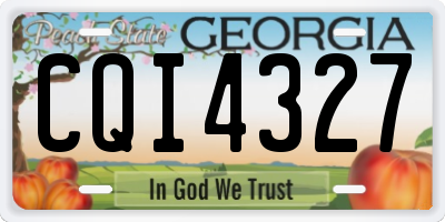 GA license plate CQI4327
