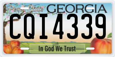 GA license plate CQI4339