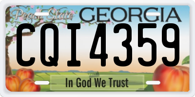 GA license plate CQI4359