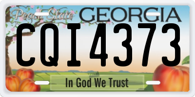 GA license plate CQI4373