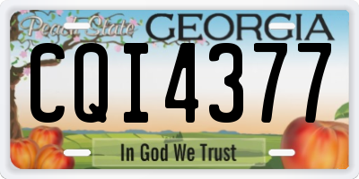 GA license plate CQI4377