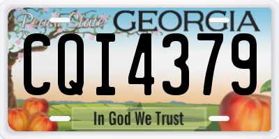 GA license plate CQI4379