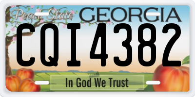 GA license plate CQI4382