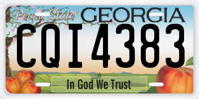 GA license plate CQI4383