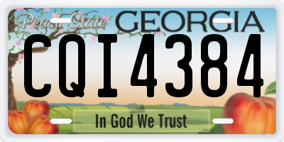 GA license plate CQI4384