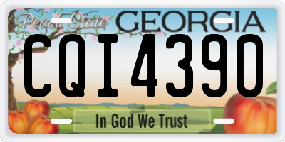 GA license plate CQI4390
