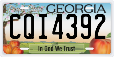 GA license plate CQI4392