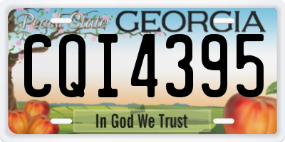 GA license plate CQI4395