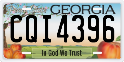 GA license plate CQI4396