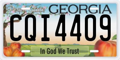 GA license plate CQI4409