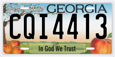 GA license plate CQI4413