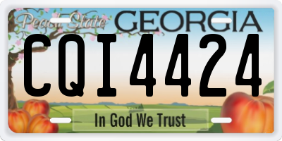 GA license plate CQI4424