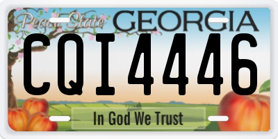 GA license plate CQI4446