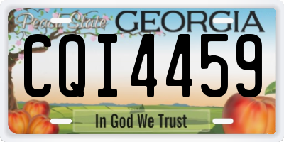 GA license plate CQI4459