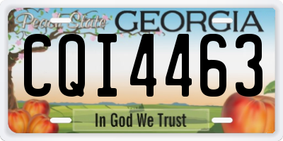 GA license plate CQI4463