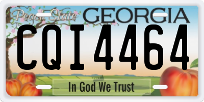 GA license plate CQI4464