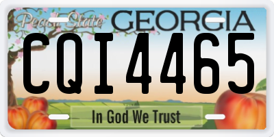 GA license plate CQI4465
