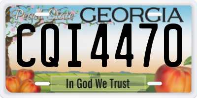 GA license plate CQI4470