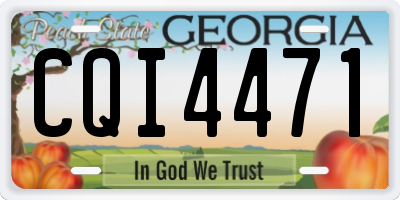 GA license plate CQI4471
