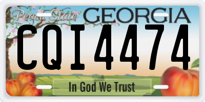 GA license plate CQI4474
