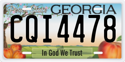 GA license plate CQI4478