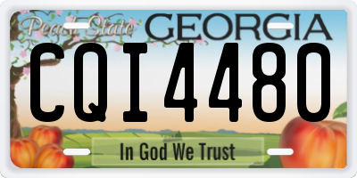 GA license plate CQI4480