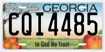 GA license plate CQI4485