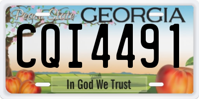 GA license plate CQI4491