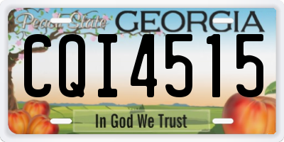 GA license plate CQI4515