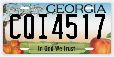 GA license plate CQI4517