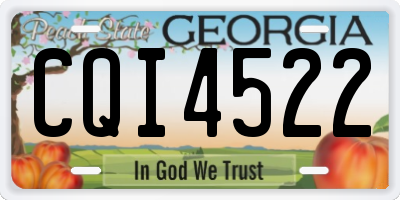 GA license plate CQI4522