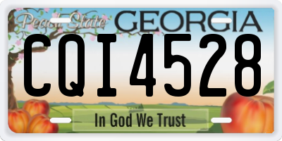 GA license plate CQI4528