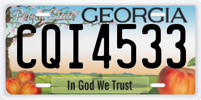GA license plate CQI4533