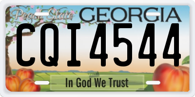 GA license plate CQI4544