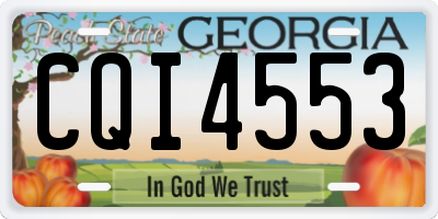 GA license plate CQI4553