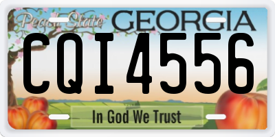 GA license plate CQI4556