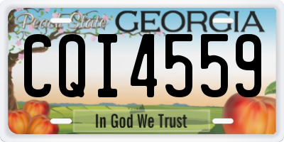 GA license plate CQI4559