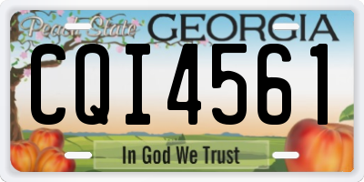 GA license plate CQI4561