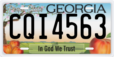 GA license plate CQI4563